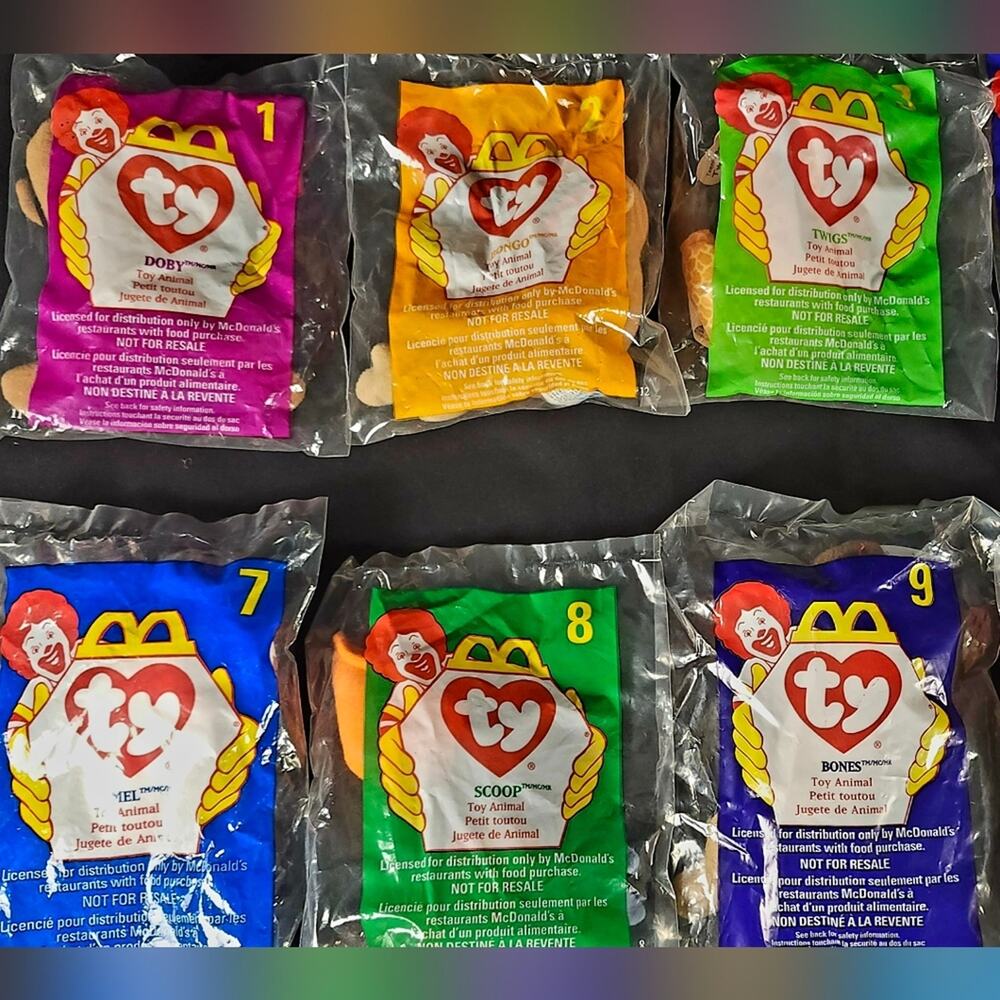 1998 McDonald’s Ty Teenie Beanie Babies – Complete Set (1–12) – All Sealed – VTG - Picture 3 of 16